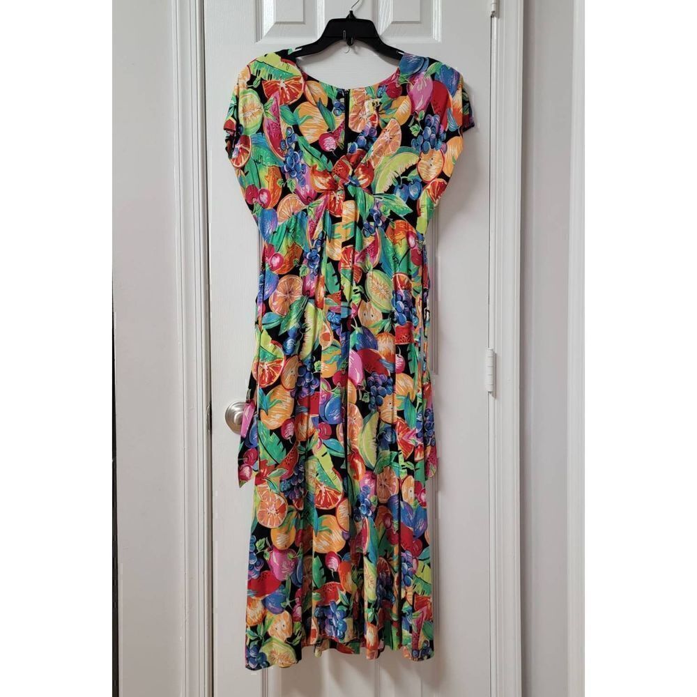 LANZ 1960's Bold Fruit Print Dress M